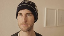 Sam Muirhead wearing his open-source woolly hat. 