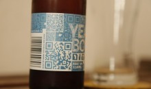 photo of the QR-code-covered label of Yeastie Boys' Digital IPA beer