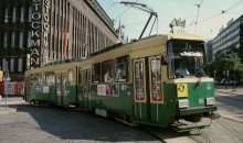 a public tram in Helsinki