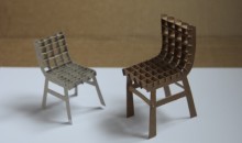 a cardboard cutout model of my digitally-designed chair